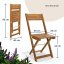 Set da giardino in legno 3 pezzi - tavolo pieghevole + sedie