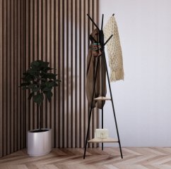 Samostatne stojaci vešiak TARES s policami