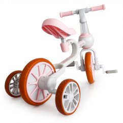 Gyermek kerékpár, kerékpár rózsaszínben Ecotoys 4in1