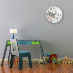 Сладък детски стенен часовник с язовец