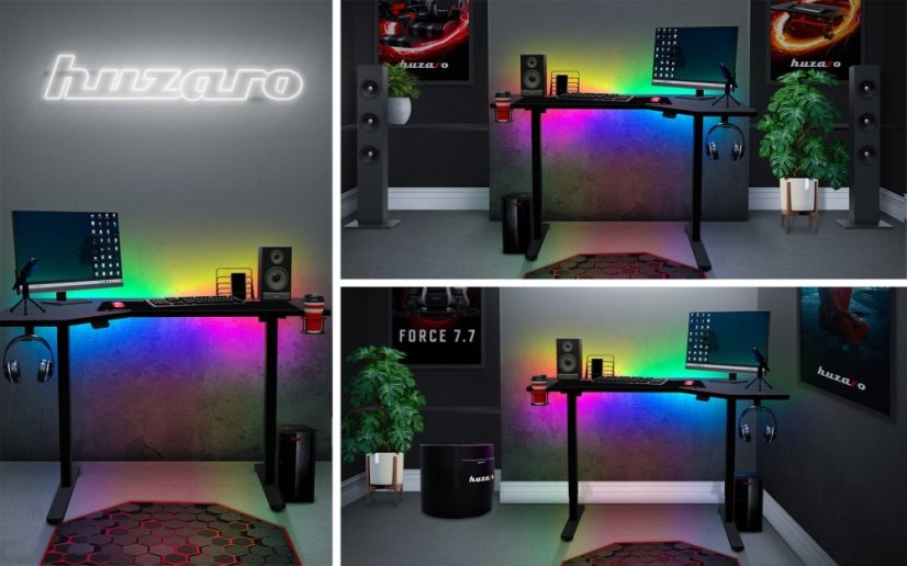 Ergonomický elektrický stôl s nastaviteľnou výškou stola a LED panelom 