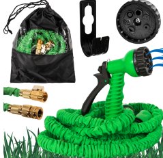 Prodloužitelná zahradní hadice s multifunkčním postřikovačem - 15 m
