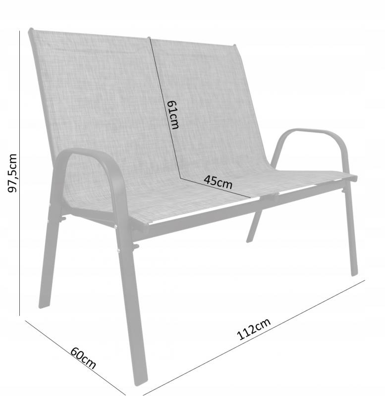 Set zahradního nábytku v černé barvě
