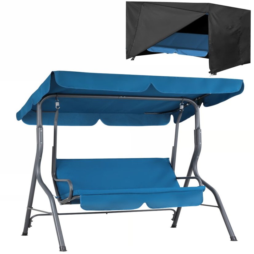Vrtna ljuljačka CASARIA® plava, sa zaštitnom navlakom KINGSLEEVE®