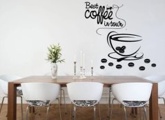 Adesivo murale con testo BEST COFFEE IN TOWN