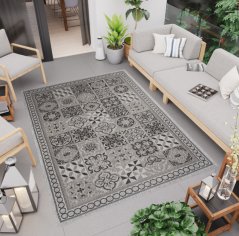 Moderner gemusterter Teppich in Grau MELISSA