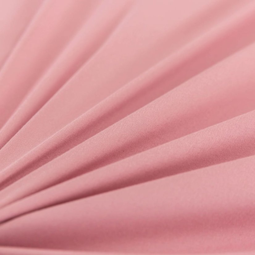 Posteľné obliečky zo syntetickej bavlny - ružové s čiernym lemom