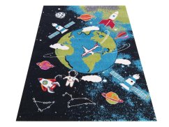 Moderner Teppich für das Kinderzimmer mit einem schönen Raummotiv