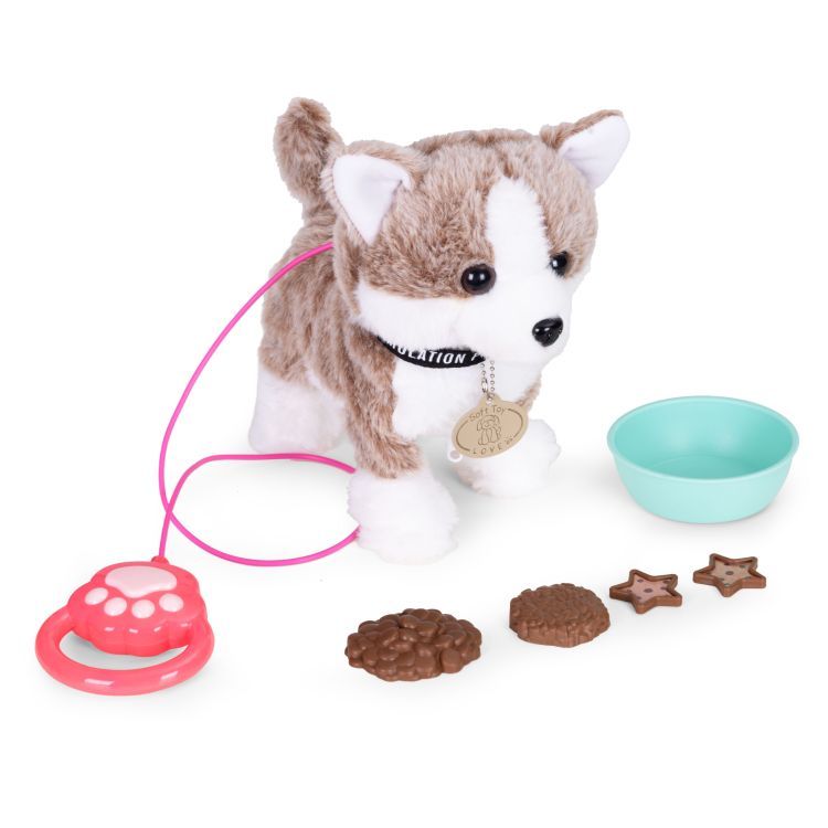 Psík na vodítku – interaktívna hračka pre deti s pohybmi, zvukmi a doplnkami