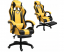 Comoda sedia da gaming con cuscino massaggiatore giallo e ènero