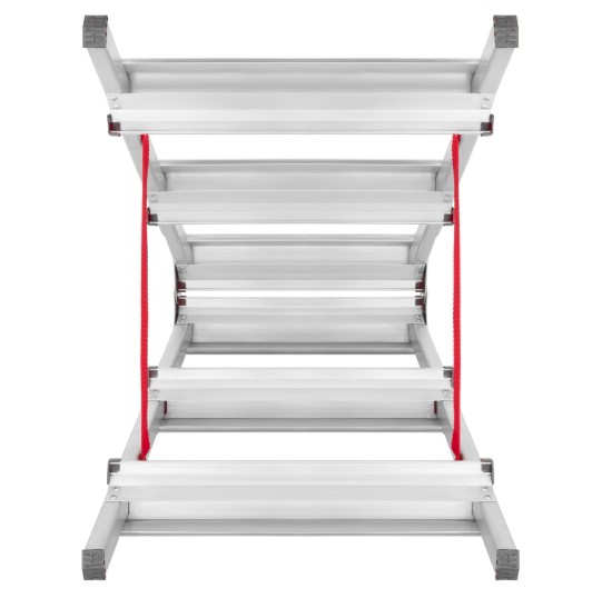 Zweiseitige Aluminiumleiter mit acht Stufen