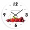 Bílé kuchyňské hodiny s ovocem
