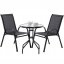 Súprava balkónového alebo terasového nábytku v čiernej farbe