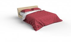 Lenjerie de pat din bumbac roșu