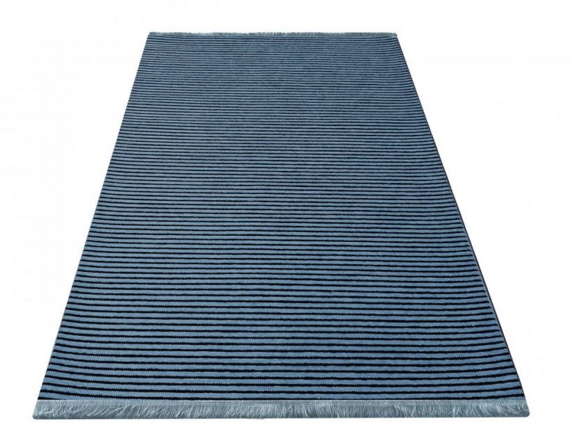 Син нехлъзгащ се килим, подходящ за коридор - Размерът на килима: Ширина: 200 см | Дължина: 290 см