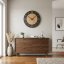 NORDIC OAK, стенен часовник от дъб с диаметър 75 см и безшумен механизъм