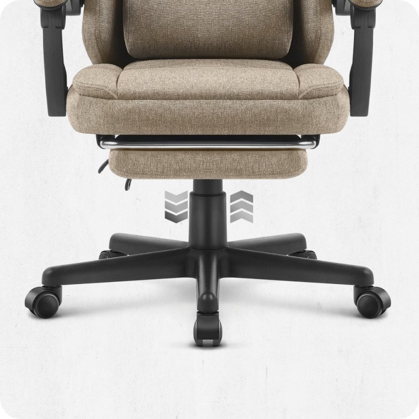 CABRO C503 dizajnerska gamerska stolica s osloncem za noge, do 150 kg, bež