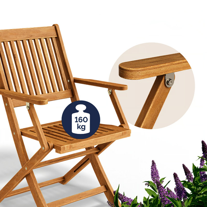 Összecsukható kerti székek Sydney akácfából - 2 db-os készlet