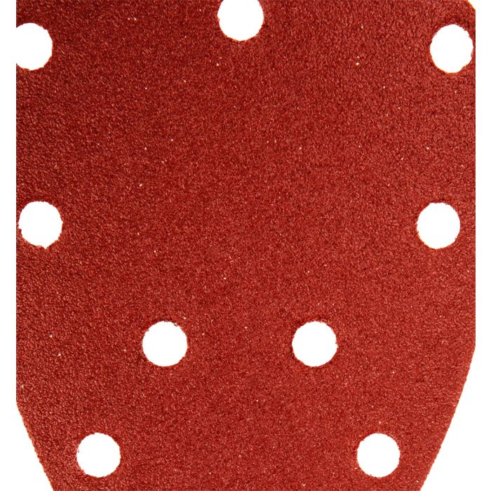 Carta vetrata velcro delta 140 x 140 x 80 mm, K100, 5 pezzi, con fori 54H012 GRAPHITE
