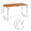 Masă pliantă pentru catering 119,5x60 cm din lemn cu 4 scaune