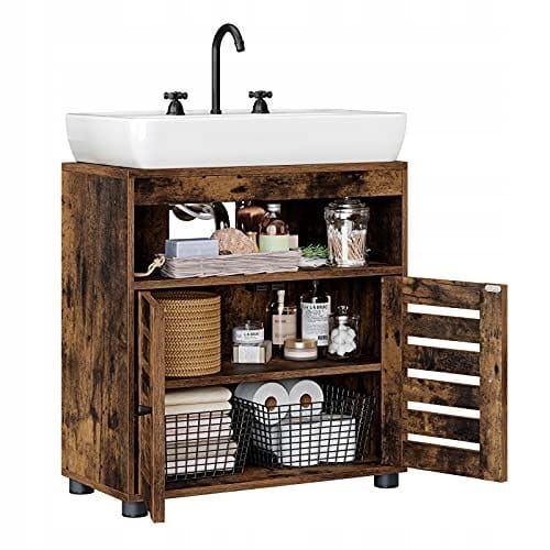 Dulap de baie sub chiuvetă - stil rustic