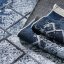 Phänomenaler blau gemusterter Teppich im skandinavischen Stil