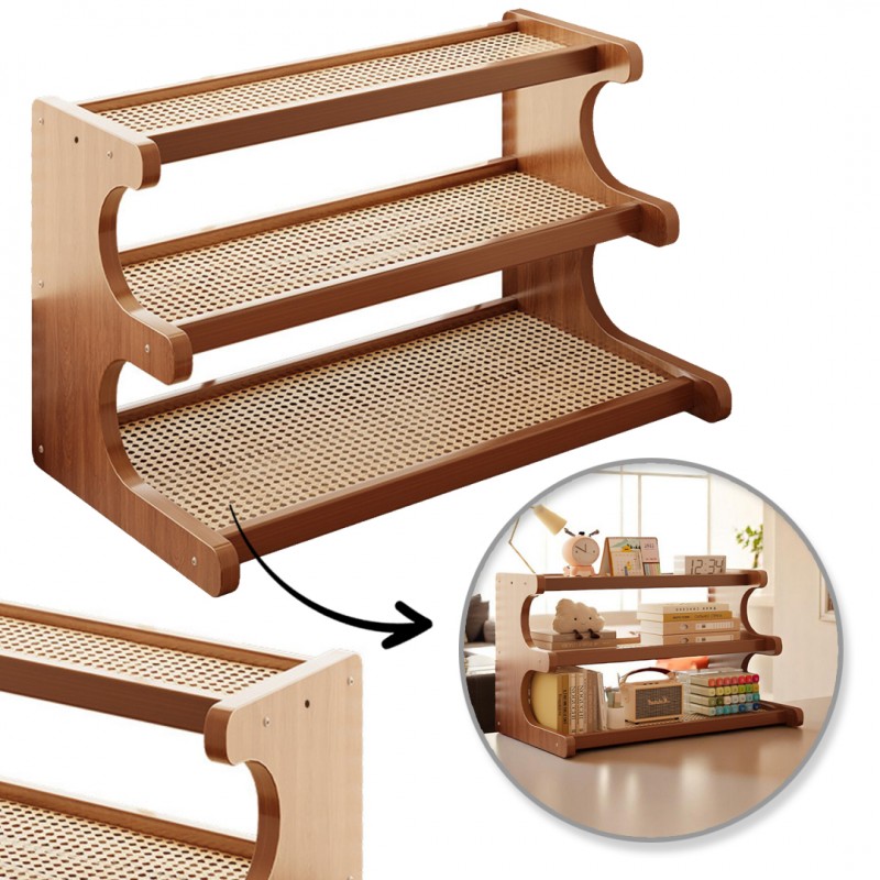 Viacúčelový 3-poschodový regál