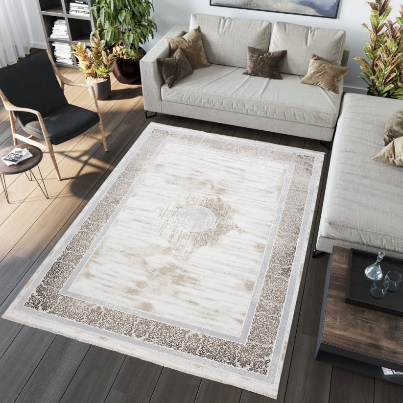 SAHARA Modern mintás vintage szőnyeg krémszínű  - Méret: Szélesség: 160 cm | Hossz: 230 cm