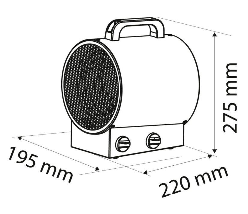 Električni grelnik 3kW industrijski 90-066 NEO TOOLS
