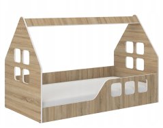 Letto per bambini Casa Montessori 160 x 80 cm in quercia sonoma destra