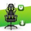 Gaming stol HC-1007 črn z zelenimi podrobnostmi