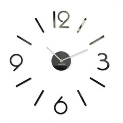 Moderne Wanduhr in schwarzer Farbe