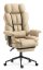 HC-1037 ergonomikus irodai fotel lábtartóval – bézs szövet