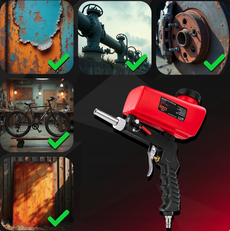 Пистолет за пясъкоструене с резервоар от 650 ml - налягане 5-8 бара