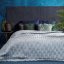 Cuvertură de pat matlasată albastru deschis pentru pat dublu 220 x 240 cm