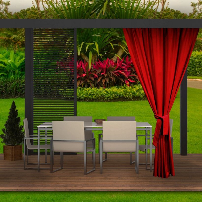 Schöner roter Gartenvorhang für den Pavillon  155 x 220 cm