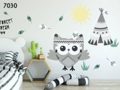 Gyerek falmatrica Indián bagoly 50 x 100 cm 
