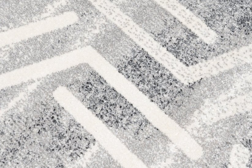 Světlý designový koberec s geometrickým vzorem - Rozměr koberce: Šířka: 140 cm | Délka: 200 cm