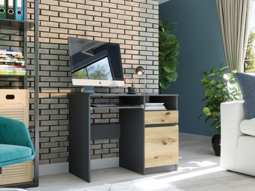 Sodobna pisalna miza z omarico 90x50 cm - različne barvne različice