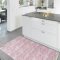 Ružičasti kuhinjski tepih s vodootpornom završnom obradom