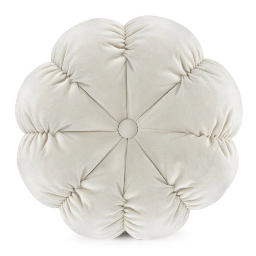 Zamatový dekoračný vankúš v tvare kvetu