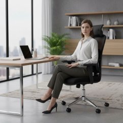 Ergonomická sieťovaná kancelárska stolička s nastaviteľnou opierkou hlavy