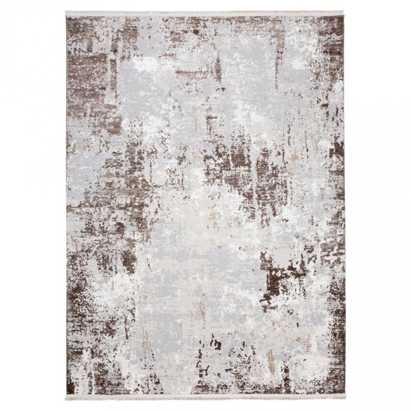 Beige-grauer Teppich im Vintage-Design