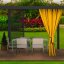 Megkülönböztető sárga függöny kerti pavilonhoz 155x240 cm