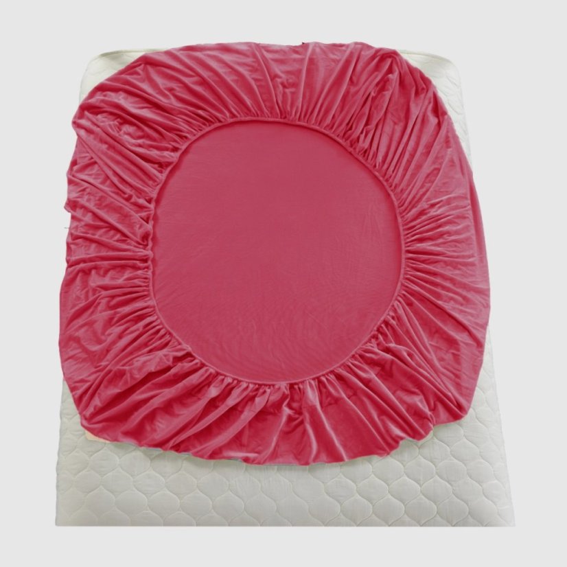 Hřejivé ložní prostěradlo z mikrovlákna - tmavě růžové