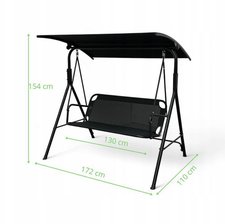 Záhradná hojdačka 4006D pre 3 osoby – zlatohnedá