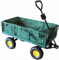 Záhradný vozík 2v1 v zelenej farbe 