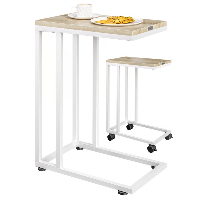 Beistelltisch mit WPC-Platte - 65,5 x 50 x 40 cm