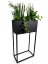Черна висока метална саксия LOFT FIORINO 42X22X80 см