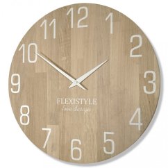 Hochwertige Wanduhr aus Eiche 50 cm